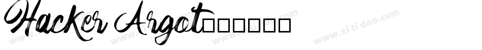 Hacker Argot字体转换